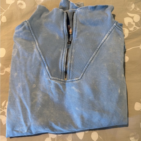 free people movement Sweaters - Blue Half-Zip Pullover